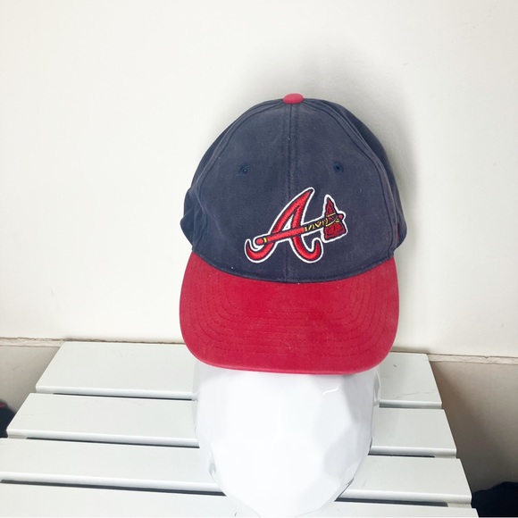 Atlanta Braves Youth Tomahawk Axe 47 Brand MLB Baseball Hat Cap EUC - Picture 1 of 4